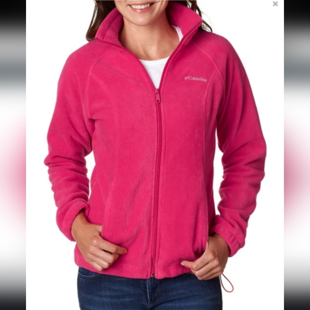 Columbia Ladies' Benton Springs Full-Zip Fleece Pink Size 1X